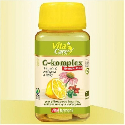 VitaHarmony C-komplex Formula 1000 postupné uvolňování, se šípky a Echinaceou 60 tablet