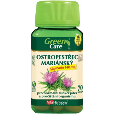 VitaHarmony Ostropestřec Mariánský Silymarin 140 mg 70 kapslí, Pegrastore.cz