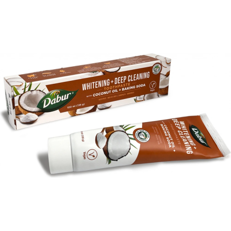 Dabur - Bělící zubní pasta s kokosovým olejem a jedlou sodou 100 ml, Pegrastore.cz