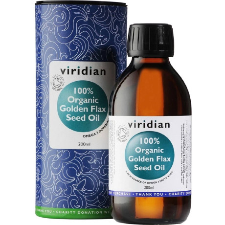 Viridian Golden Flax Seed Oil 200ml Organic (Lněný olej), PegraStore.cz