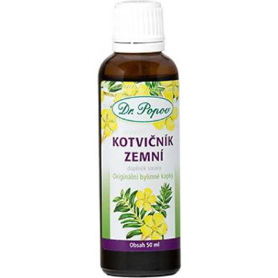 Dr. Popov Kotvičník zemní, originální bylinné kapky, 50 ml, Pegrastore.cz