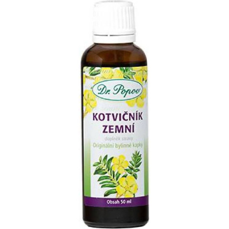 Dr. Popov Kotvičník zemní, originální bylinné kapky, 50 ml, Pegrastore.cz