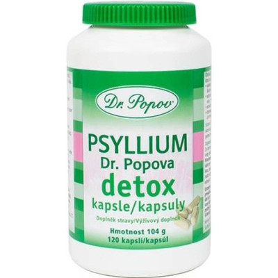 Dr. Popov Psyllium DETOX 120 kapslí, Pegrastore.cz