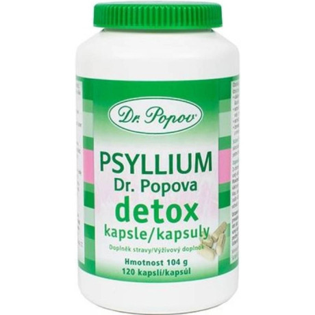 Dr. Popov Psyllium DETOX 120 kapslí, Pegrastore.cz