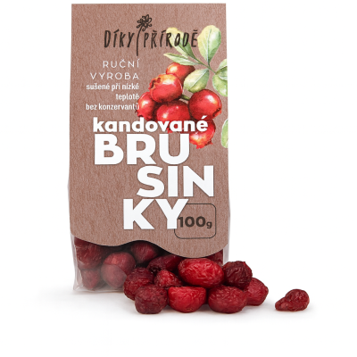 Díky přírodě Brusinky kandované 100 g, Pegrastore.cz