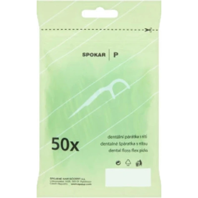 SPOKAR Dentální párátka s nití P sáček 50ks, Pegrastore.cz