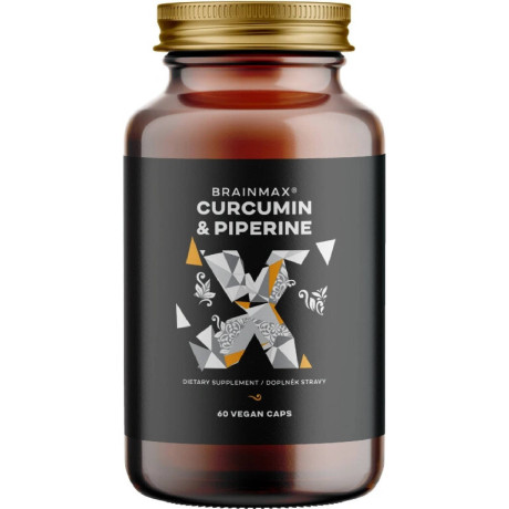 BrainMax Curcumin & Piperine, 60 rostlinných kapslí, Pegrastore.cz
