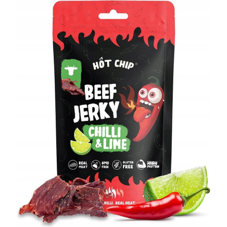 HOT CHIP Jerky Chilli and Lime 25 g, Pegrastore.cz