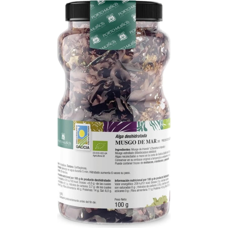Porto-Muiños Mořské řasy Sea Moss/Mořský mech BIO 100 g, Pegrastore.cz