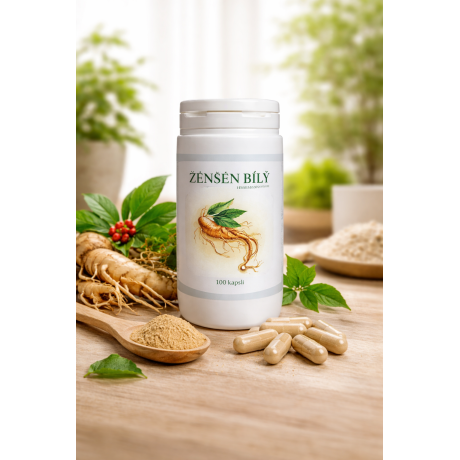 Ženšen bílý vegetariánské kapsle 100 ks Nature Force, Pegrastore.cz