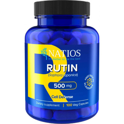 NATIOS Rutin, 500 mg, 100 veganských kapslí, Pegrastore