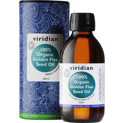 Viridian Golden Flax Seed Oil 200ml Organic (Lněný olej), PegraStore.cz