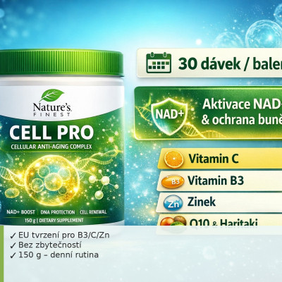 Nature’s Finest CELL PRO 150 g – NAD+ komplex pro longevity | Pegra