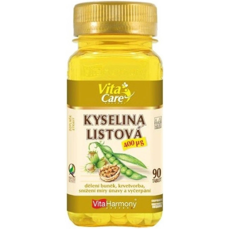 VitaHarmony Kyselina listová 400 mcg 90 tablet, Pegrastore