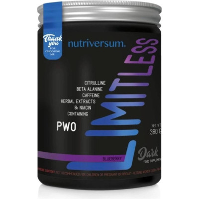 Nutriversum LIMITLESS Pre-Workout, 380 g, Pegrastore