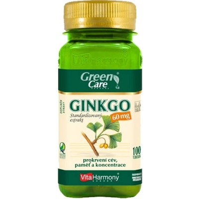 VitaHarmony Ginkgo 60 mg (100 tobolek) – pro svěží mysl a každodenní pohodu | Pegrastore.cz