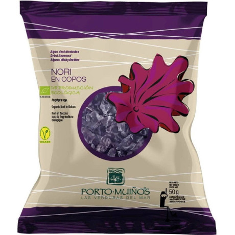 Porto-Muiños Mořské řasy Nori BIO vločky 50 g, Pegrastore,cz