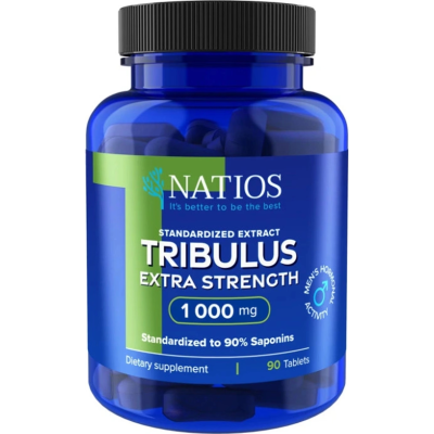 NATIOS Tribulus Extract, 90% saponins, 1000 mg, Extra Strength, 90 tablet, Pegrastore.cz