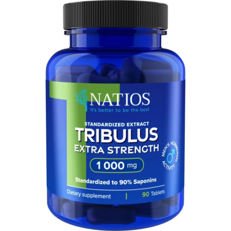 NATIOS Tribulus Extract, 90% saponins, 1000 mg, Extra Strength, 90 tablet, Pegrastore.cz