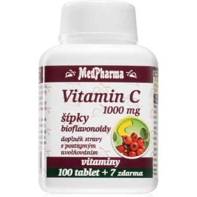 MedPharma Vitamin C 1000 mg s šípky a prodlouženým účinkem 107 tablet, Pegrastore.cz