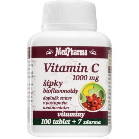 MedPharma Vitamin C 1000 mg s šípky a prodlouženým účinkem 107 tablet, Pegrastore.cz