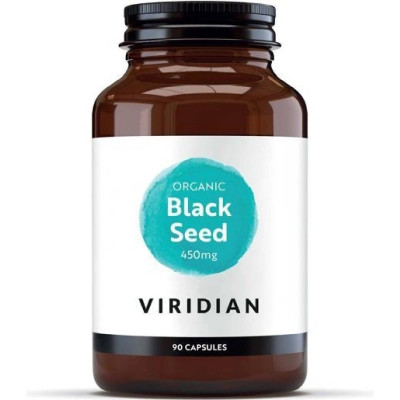 Viridian Black Seed 450mg 90 kapslí Organic (BIO Egyptský černý kmín), Pegrastore.cz