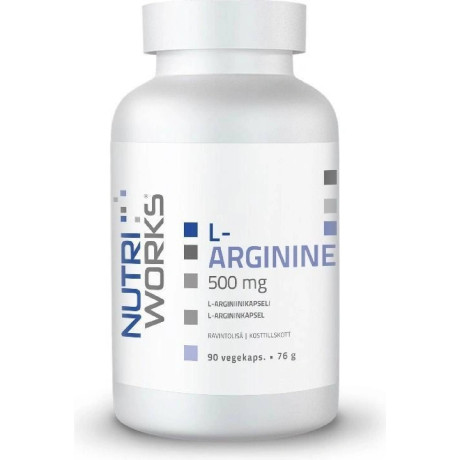 NutriWorks L-Arginine 500mg 90 kapslí, Pegrastore.cz