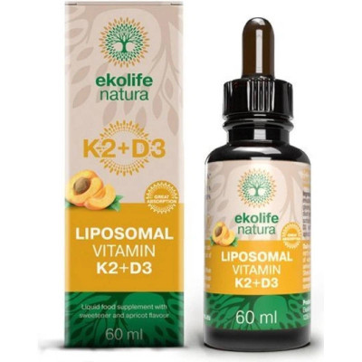 Ekolife Natura Liposomal Vitamin K2 + D3 60ml, Pegrastore.cz