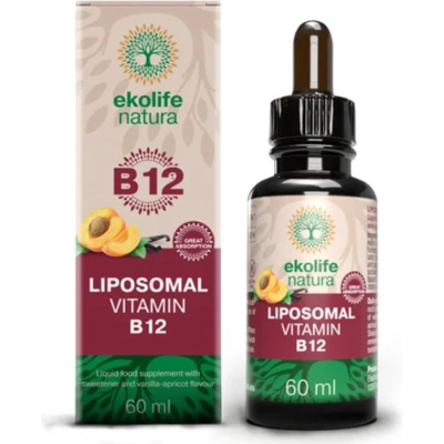 Ekolife Natura Lipozomální Vitamín B12 kapky 60 ml, Pegrastore.cz