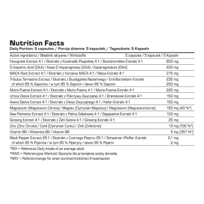 7Nutrition Volcano | Testosteron a výkonnostní booster | 150 kapslí | PegraStore