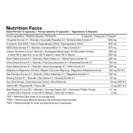 7Nutrition Volcano | Testosteron a výkonnostní booster | 150 kapslí | PegraStore