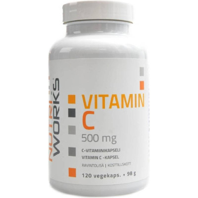 NutriWorks Vitamin C 500mg 120 kapslí, Pegrastore.cz