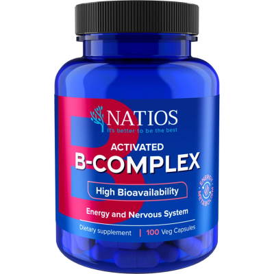 Natios Activated B-Complex, Aktivní formy vitamínů B, 100 veganských kapslí, Pegrastore.cz