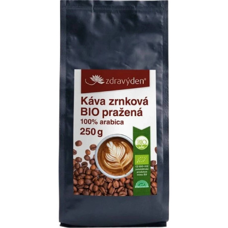 Zdravý den káva zrnková BIO pražená 250g, Pegrastore.cz