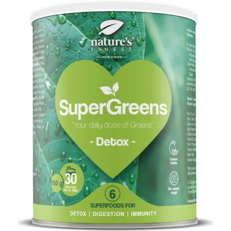 Nature's Finest Bio Supergreens detox 150 g, Pegrastore.cz