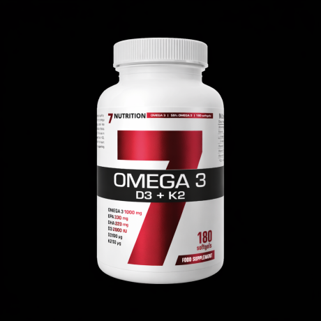 7Nutrition Omega 3 + D3 + K2 – 180 tobolek, Pegrastore.cz