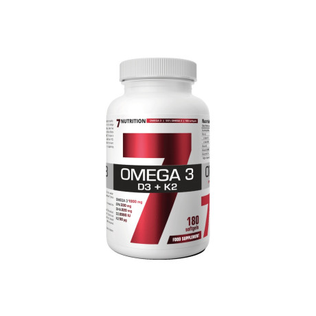 7Nutrition Omega 3 + D3 + K2 – 180 tobolek, Pegrastore.cz