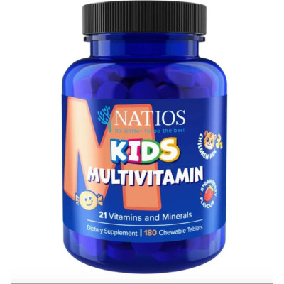 NATIOS Kids Multivitamin – 21 vitaminů a minerálů (180 tbl.)