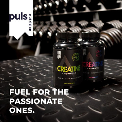 PULS Nutrition Creatine Chewable Citrus 100 tablet – žvýkací kreatin bez cukru | PegraStore.cz