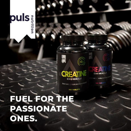 PULS Nutrition Creatine Chewable Citrus 100 tablet – žvýkací kreatin bez cukru | PegraStore.cz