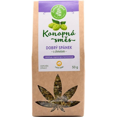 Zelená Země Konopný čaj Dobrý spánek 50 g, Pegrastore.cz