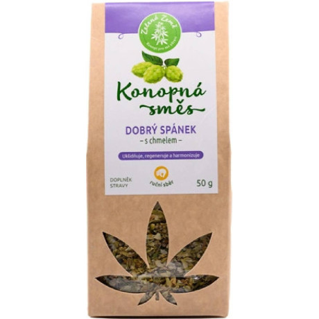 Zelená Země Konopný čaj Dobrý spánek 50 g, Pegrastore.cz