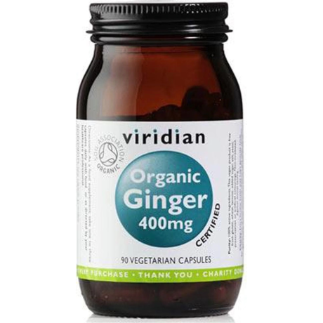 Viridian Ginger 400mg 90 kapslí Organic, Pegrastore.cz