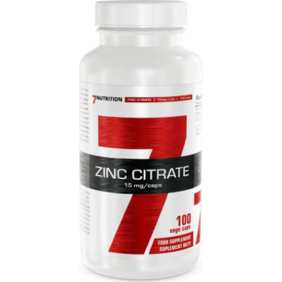 7Nutrition Zinc Citrate15 mg 100 kapslí, Pegrastore.cz