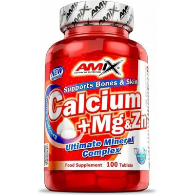 Amix Calcium + Magnesium + Zinek 100 tablet, Pegrastore.cz