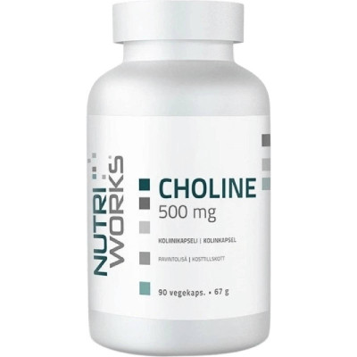 NutriWorks Choline 500mg 90 kapslí, Pegrastore.cz