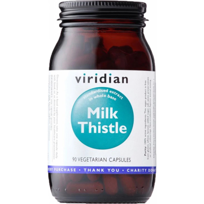 Viridian Milk Thistle Herb & Seed – ostropestřec na játra, 90 kapslí, Pegrastore,cz