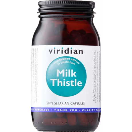 Viridian Milk Thistle Herb & Seed – ostropestřec na játra, 90 kapslí, Pegrastore,cz