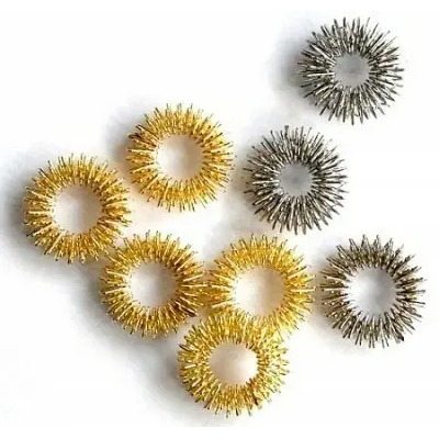 SU JOK Masážní prstýnek – průměr 24 mm - zlatý