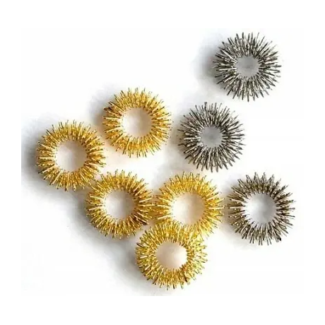 SU JOK Masážní prstýnek – průměr 24 mm - zlatý